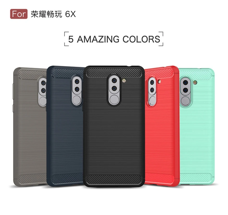 Soft TPU Case for Huawei Honor 6X Case Carbon Fiber Phone Cover for Huawei Honor 8 10 9 Lite V8 V10 V9 play 5C 5X 6A Magic Coque (9)