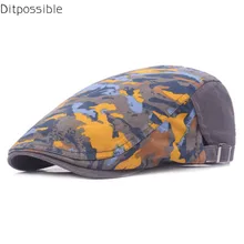 Ditpossible модная камуфляжная шапка с принтом регулируемая бейсболка gorra плоские кепки Мужские Женские береты