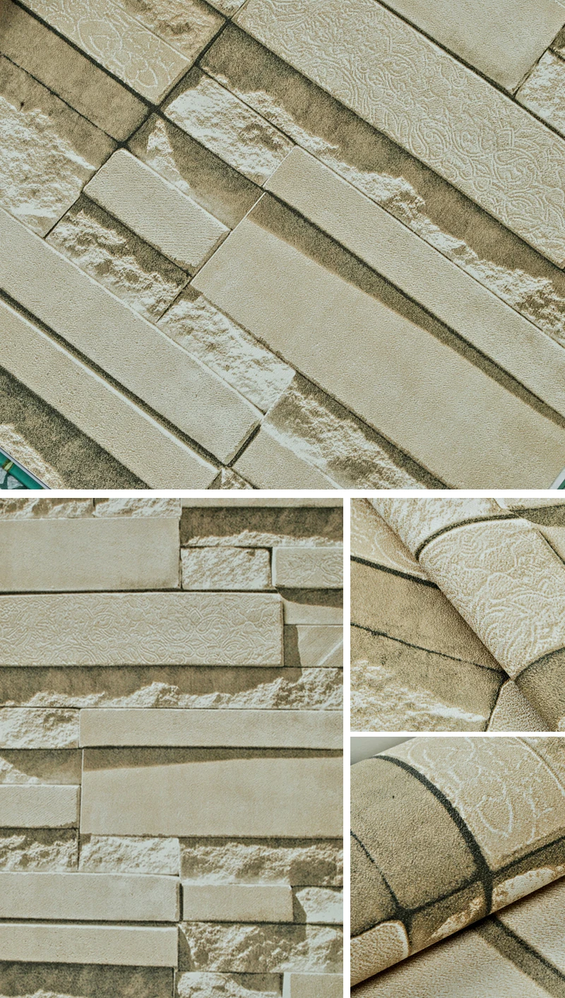 3d立体仿砖砖纹壁纸卧室客厅电视背景墙墙纸服装店砖块文化石抽象