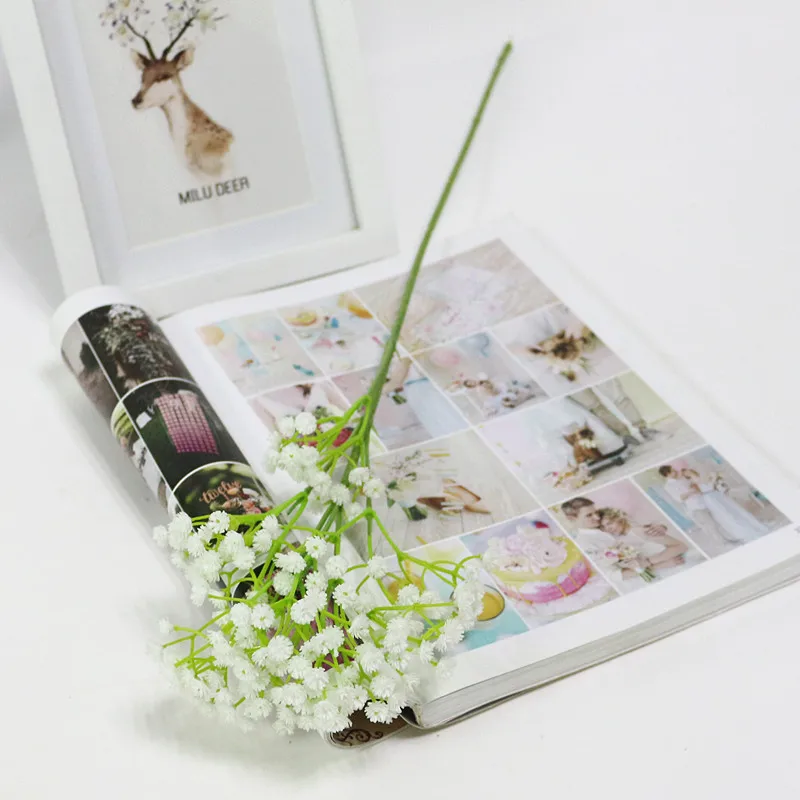 Flone Artificial Baby's Breath Gypsophila Simulation Flower Plastic Flowers Plant Home Office Wedding Party Decor Art Flores (14)