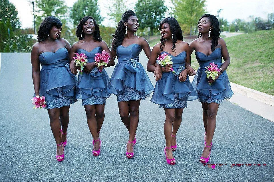 

free shipping vestidos para festa New Arrival Sexy Sweetheart party Gown Exquisite Lace Appliques Mini bridesmaid dresses 2015
