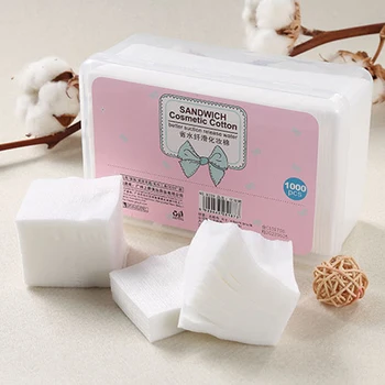 

1000Pcs/Set Disposable Makeup Cotton Wipes Soft Makeup Remover Pads Ultrathin Facial Cleansing Paper Wipe Make Up Tool