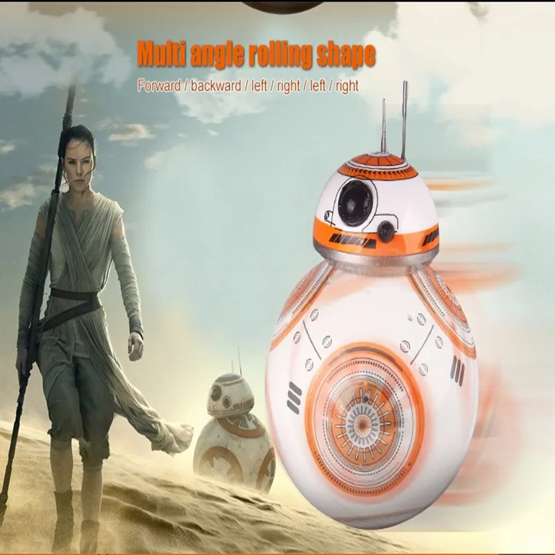 

Free Shipping RC 2.4 g BB-8 Robot Remote Control BB8 Upgrade Robot Intelligent Sound RC Ball Child Gift Boy Girl Toy 17cm