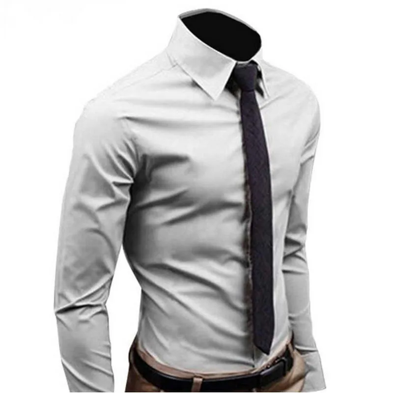 2019Men قميص طويل الأكمام أزياء رجالي عارضة قمصان القطن بلون الأعمال الاجتماعية يتأهل Camisas الغمد RD464