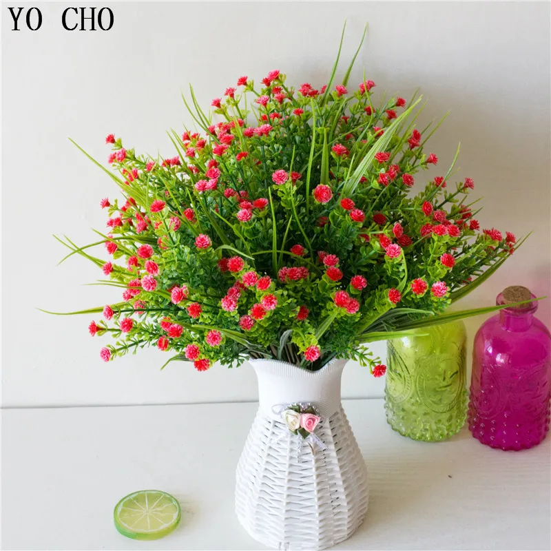 

YOCHO artificial flowers 30heads/branch star grass flowers artificial for decor for home high quality christmas decoration