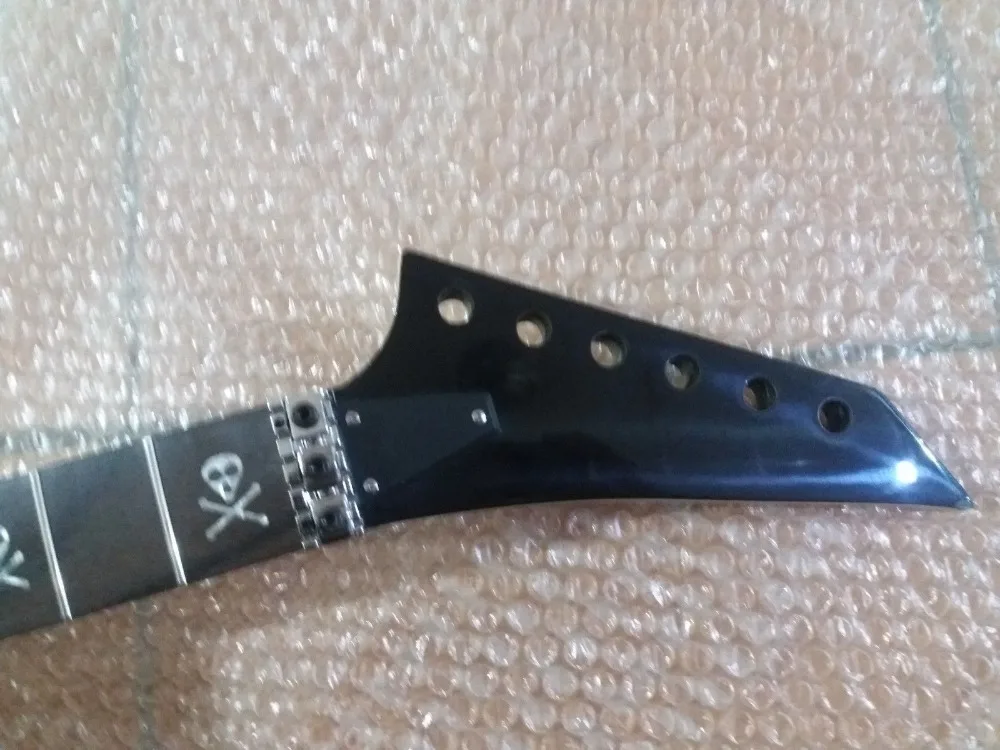 

Electric Guitar Neck Maple Replacement for ESP style skeleton inlay