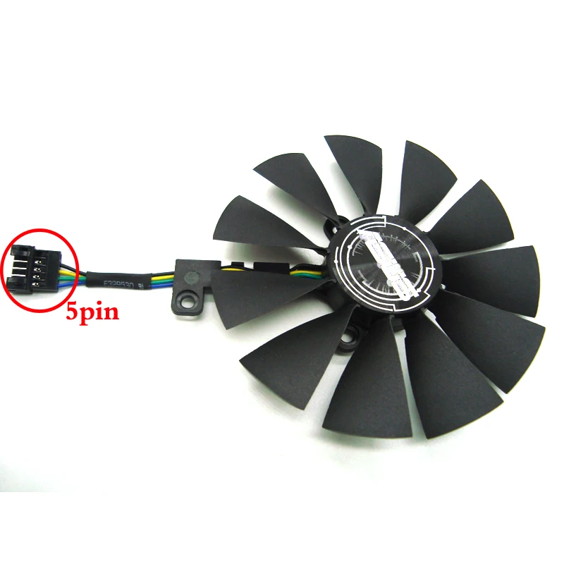 T129215SH/T129215SL 12 В 0.30A вентилятор размер 87 мм 3 отверстия для ASUS ROG-STRIX-RTX 2070-o8g-игровая графическая карта Вентилятор охлаждения - Цвет: 1pcs 5-pin