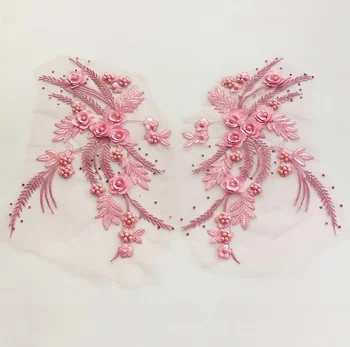 

16color Embroidered Lace Neckline DIY Collar Trim Clothes Sewing Beading Applique Embroidery Edge for Sewing Supplies Crafts