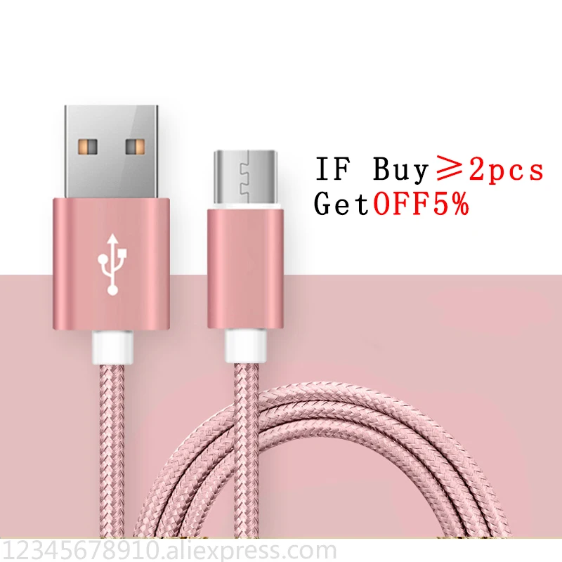 Металлическая головка Micro USB кабель для быстрой зарядки Кабель зарядного