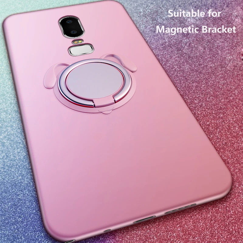 Чехол для Oneplus 6 5T тонкий чехол из поликарбоната с кольцом на палец 5 5t телефона