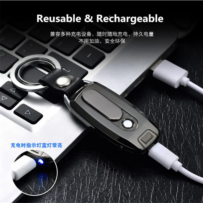 Портативный USB светильник кольцо для ключей вольфрамовый Электронный
