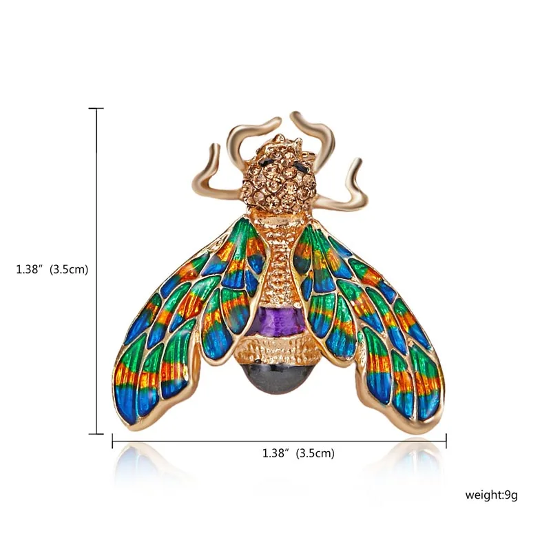 Новинка, натуральные животные, ювелирная брошь на булавке, пчела, стрекоза, бабочка, броши с насекомыми для женщин, мужчин, брошь на булавке, подарок - Окраска металла: 3