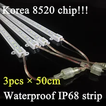3 шт./лот, 50 см, Корея, 8520 чип, высокая яркость, водонепроницаемый, ip68, жесткая полоса наружного использования, светодиодная осветительная коробка, рекламная коробка
