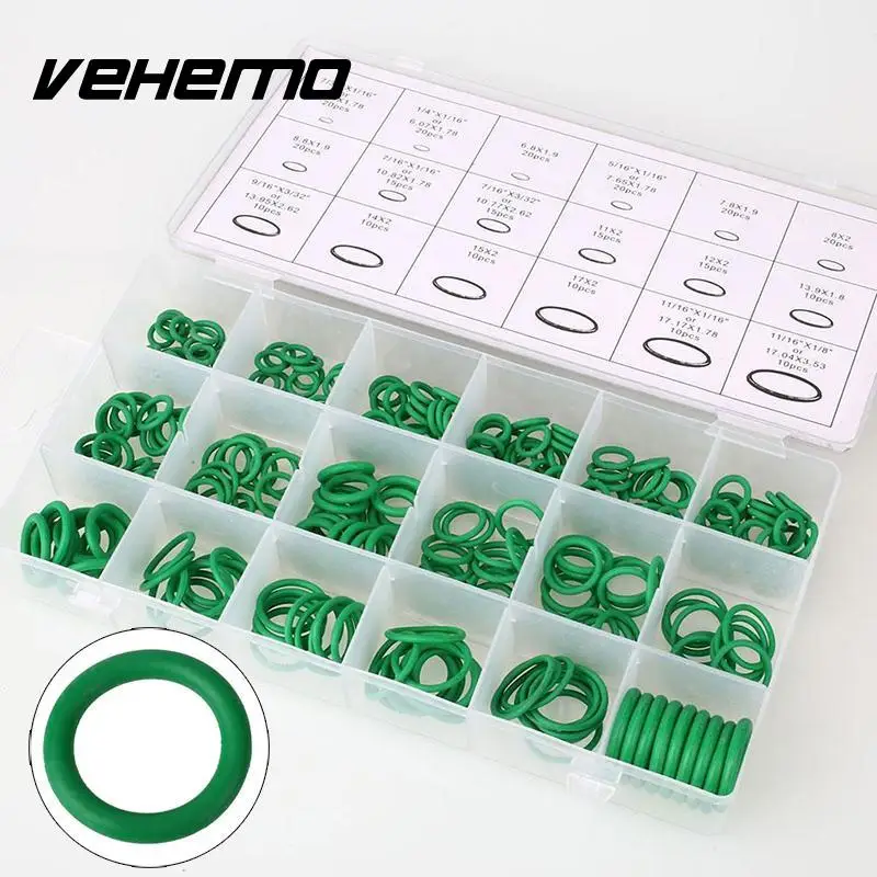 Vehemo 270Pcs 18 Sizes Kit Car Air Conditioning HNBR O Rings Assortment