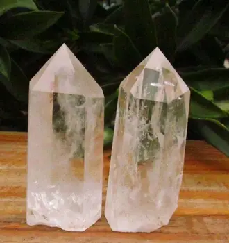 

ddh001483 2PCS AAA NATURAL TRANSPARENT CLEAR QUARTZ CRYSTAL POINT Healing
