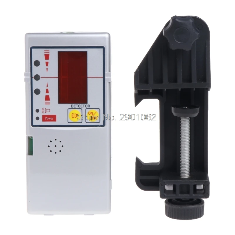 

635nm Compatible Red Beam Leveling Cross Line Laser Receiver Detector with Clamp #0327#