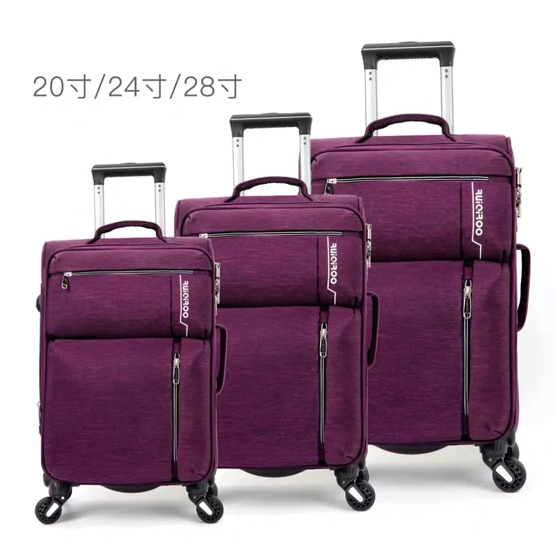 TRAVEL TALE 20"24"28" inch business carry on oxford suitcase set soft koffer travel luggage set rolling bag on wheels - Цвет: 2