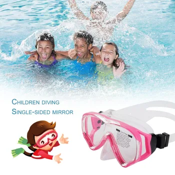 

AM-100J Children Kids Diving Goggles Single Layer Waterproof Anti-fog Transparent Silicone Diving Mask Swimming Accessories New