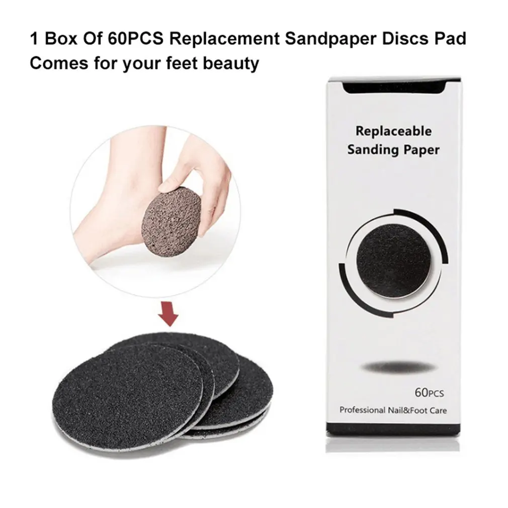 Electric Foot File Speed Adjustable Sandpaper Discs Callus Remover Pedicure Fast Remove Feet Hard Cracked Dry Dead Skin