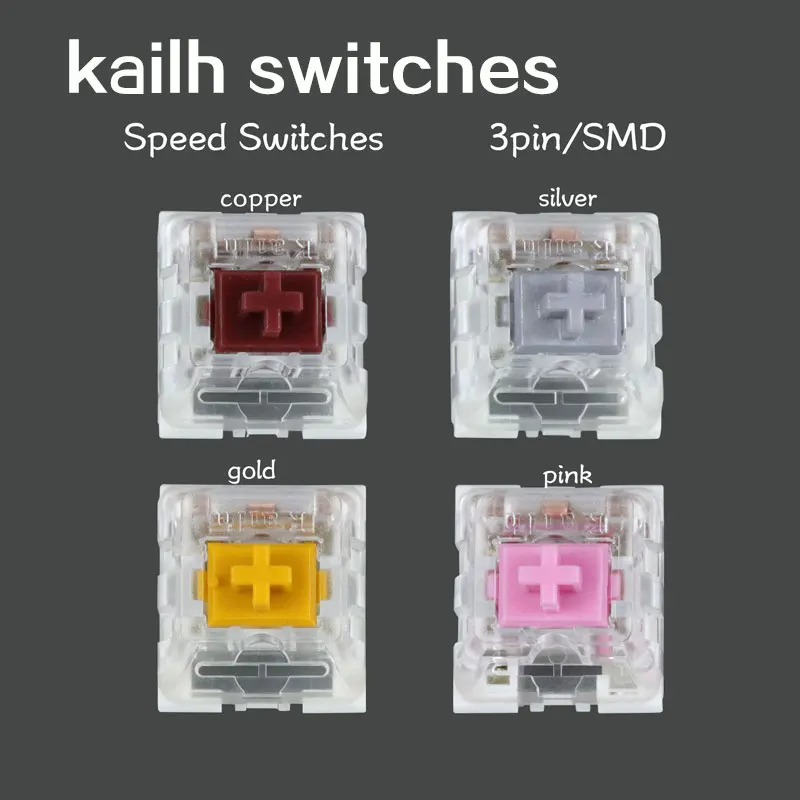 Kailh скоростные переключатели Золотой Серебряный медный Бронзовый розовый MX RGB Swithes для механической игровой клавиатуры с подсветкой SMD 3pin