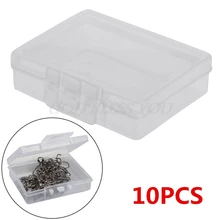 10 шт. прозрачная рыболовная приманка рыболовные снасти крючок Приманка пластиковая коробка для хранения Контейнер чехол Прямая поставка