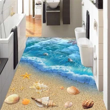Beibehang 3D Ocean World Floor Bedroom Bathroom Kitchen Self-adhesive 3D Floor Wallpaper Modern home floor decoration wallpaper 3d wallpaper customized 3d floor painting wall paper 3d dark ocean floor tile stereograph bathroom floor living room wallpaper