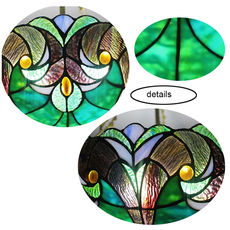 Tiffany Peacock Stained Glass Pendant Lamp4