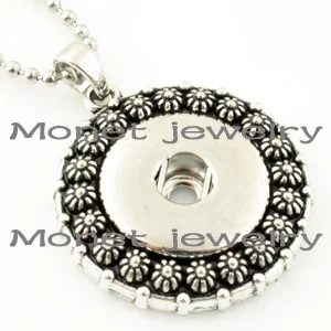 

G00002 OEM ,Odm without stainless steel chain pendant snap button necklace
