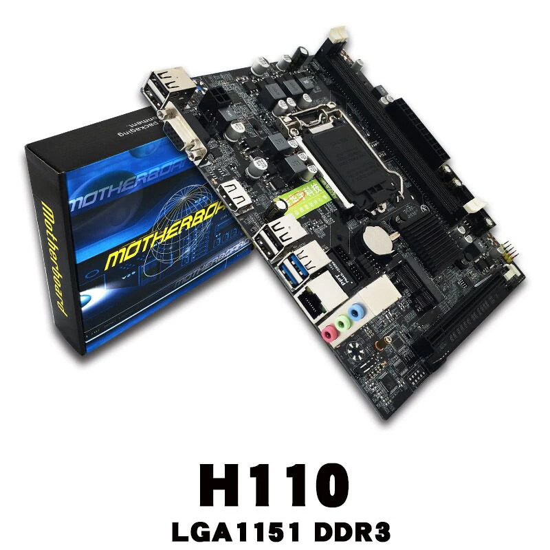 

H110 Desktop PC Board Motherboard LGA1151 Support 16 Graphics Card DDR3 Upgrade USB3.0 VGA System Main Board