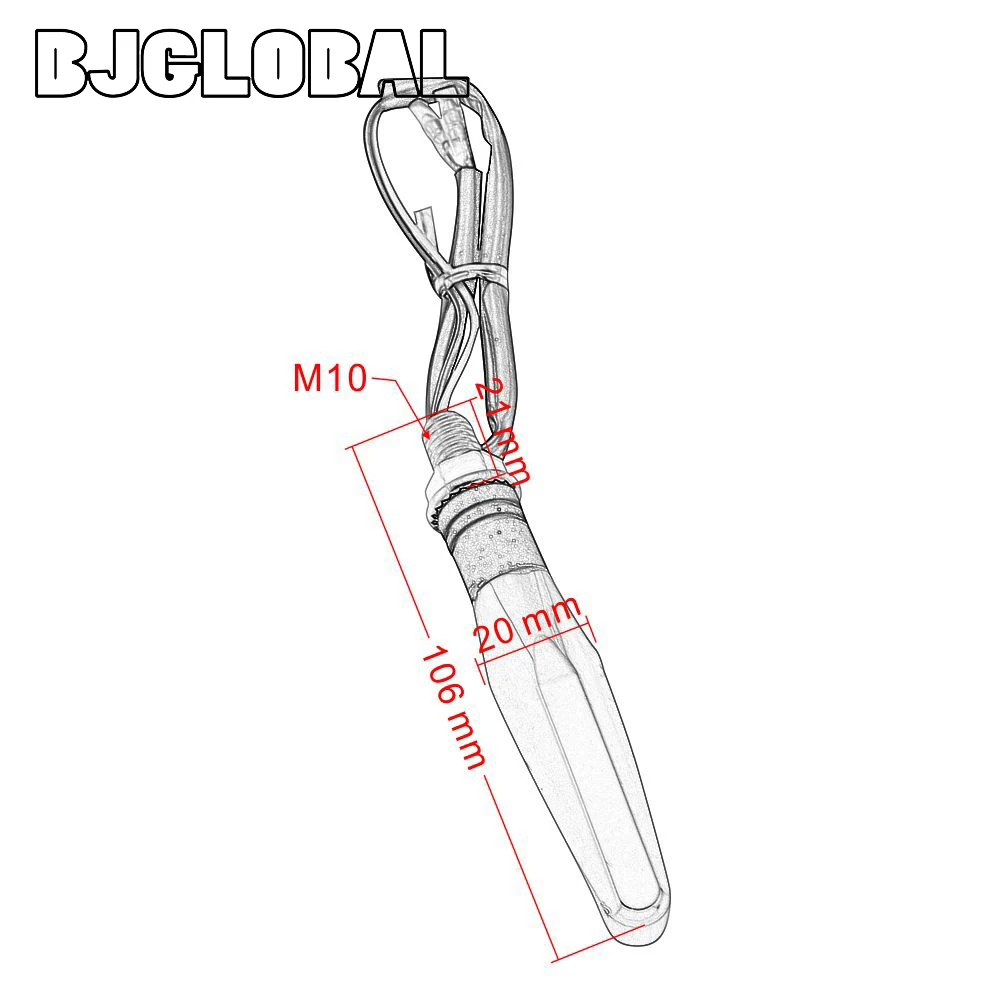 BJGLOBAL 12V Универсальный течет мотоцикл велосипед светодиодный индикатор сигнала