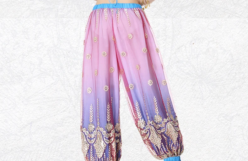 Хэллоуин Женщины Танец живота одежда индийский танец наряды вышитые Болливуд костюм набор топ и панталеты