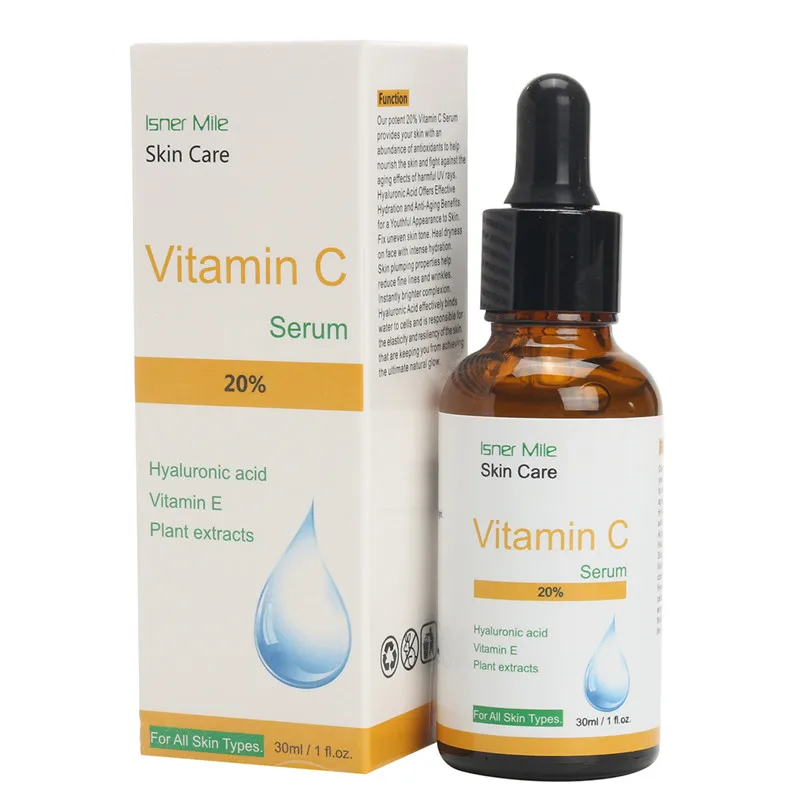 

20% Hyaluronic Acid Serum Vitamin C Miracle Glow Whitening Facial Lifting Anti-aging Serum Removal Sun Spot Face Serum k2
