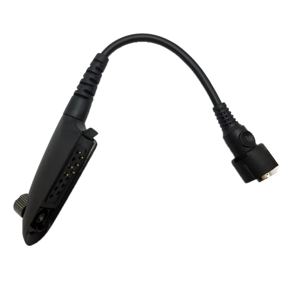100% New MINI DIN Plug 6pin Connect Throat Vibration MIC for GP328 Two way Radio (2)