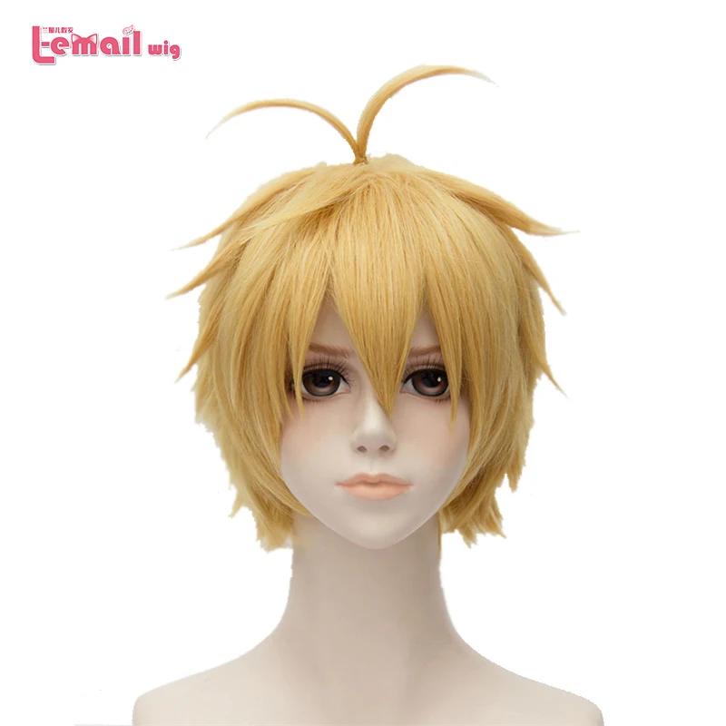 

L-email wig Brand New The Seven Deadly Sins Meliodas Cosplay Wigs Heat Resistant Synthetic Hair Perucas Cosplay Wig