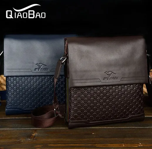

QIAO BAO Men messenger bags, big promotion 100% genuine leather shoulder bag man bag casual fashion ipad briefcase,