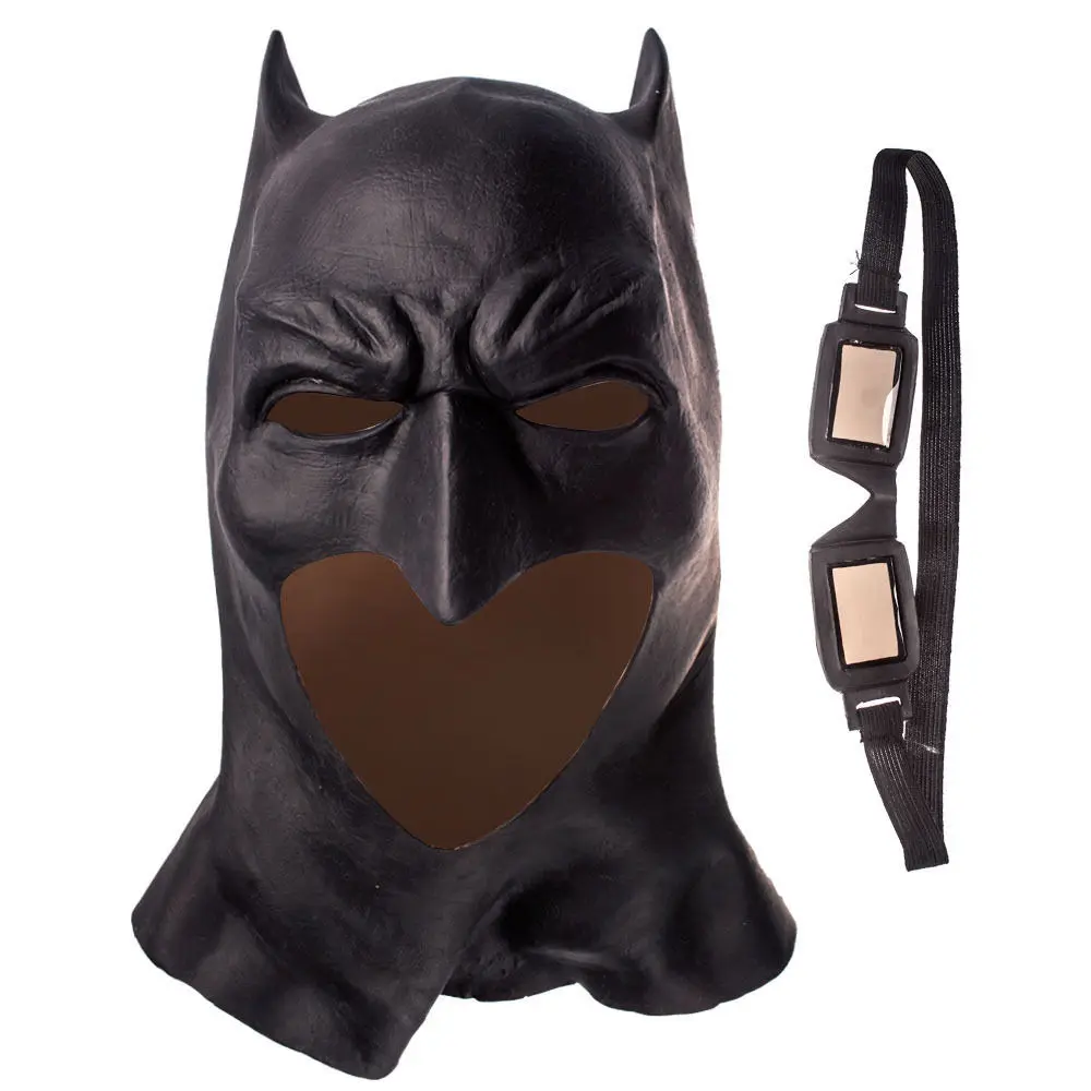 Реалистичная латексная маска Бэтмена на все лицо для Хэллоуина; костюм супергероя; Темный рыцарь; Вечерние Маски из фильма; карнавальный костюм; реквизит для косплея