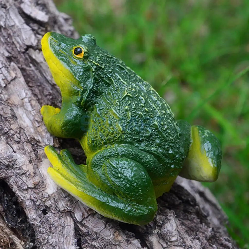 Mini Frog Resin Ornament for Home Garden Backyard Outdoor Decoration - Green