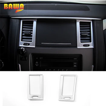 

HANGUP ABS Car Interior Central Console Air Outlet Vent Decoration Frame Trim Sticker for Nissan Patrol 2017 Up Car Styling