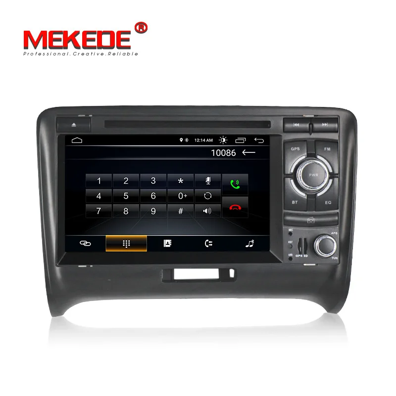 Best Android8.1 Quad-core 2din car Audio for AUDI TT 2006-2013 support dvd player gps navigator radio ipod BT wifi TDA 7851 4