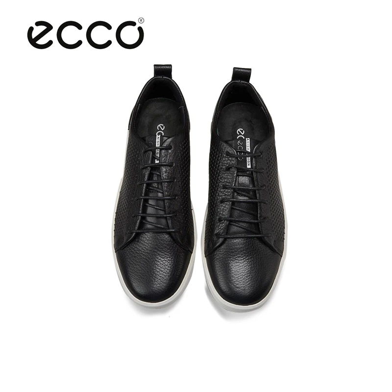 

Ecco 2019 Brand New Men Genuine Leather Casual Lace Up Loafers Men Breathable Outdoor Training Moccasins Walking Sneakers