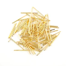 100PC Spring Contact Probe Gold Color Brass Flat Head Pin for PCB Testing Spring Test Probe Pins R75-2W Dia 1.32mm Length 24.5mm 100PC Spring Contact Probe Gold Color Brass Flat Head Pin for PCB Testing Spring Test Probe Pins R75-2W Dia 1.32mm Length 24.5mm