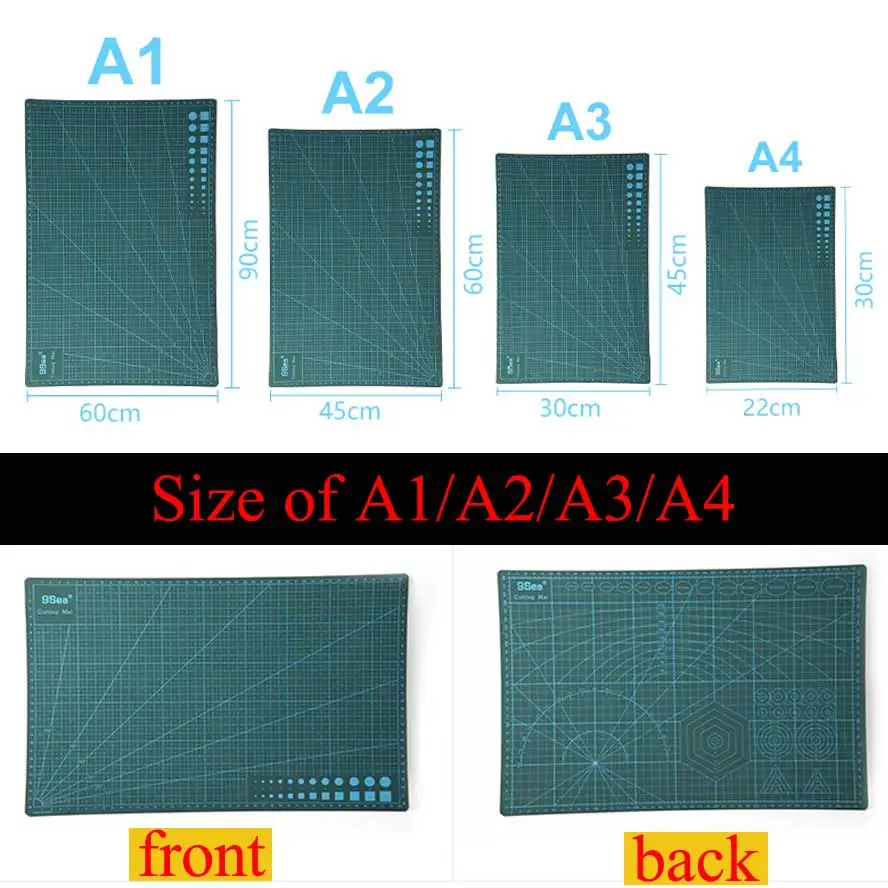 1 шт. ПВХ коврик для резки A1/A2/A3/A4 Самоисцеления коврик для резки зеленый лоскутное инструменты Ремесло Разделочная Доска коврики для