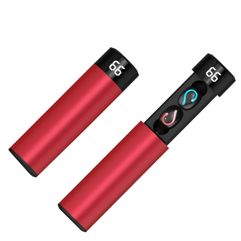 TWS беспроводные наушники 3D стерео мини Bluetooth наушники 5,0 с двойным микрофоном спортивные IPX4 водонепроницаемые беспроводные наушники Автоматическое Сопряжение - Цвет: Red