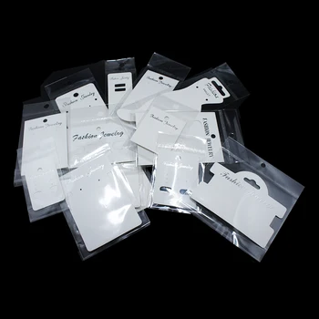 

DHL Wholesale 1800sets/lot Clear Self Adhesive OPP Plastic Poly Bags With Cardboard For Necklace Earrings Hand Chain Packaging