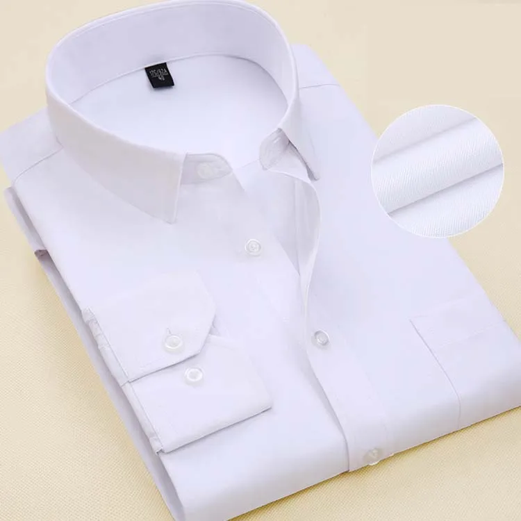 Men Long Sleeve Shirt 2019 Spring New Brand Solid Color Business Office Formal Men Dress Shirt 2