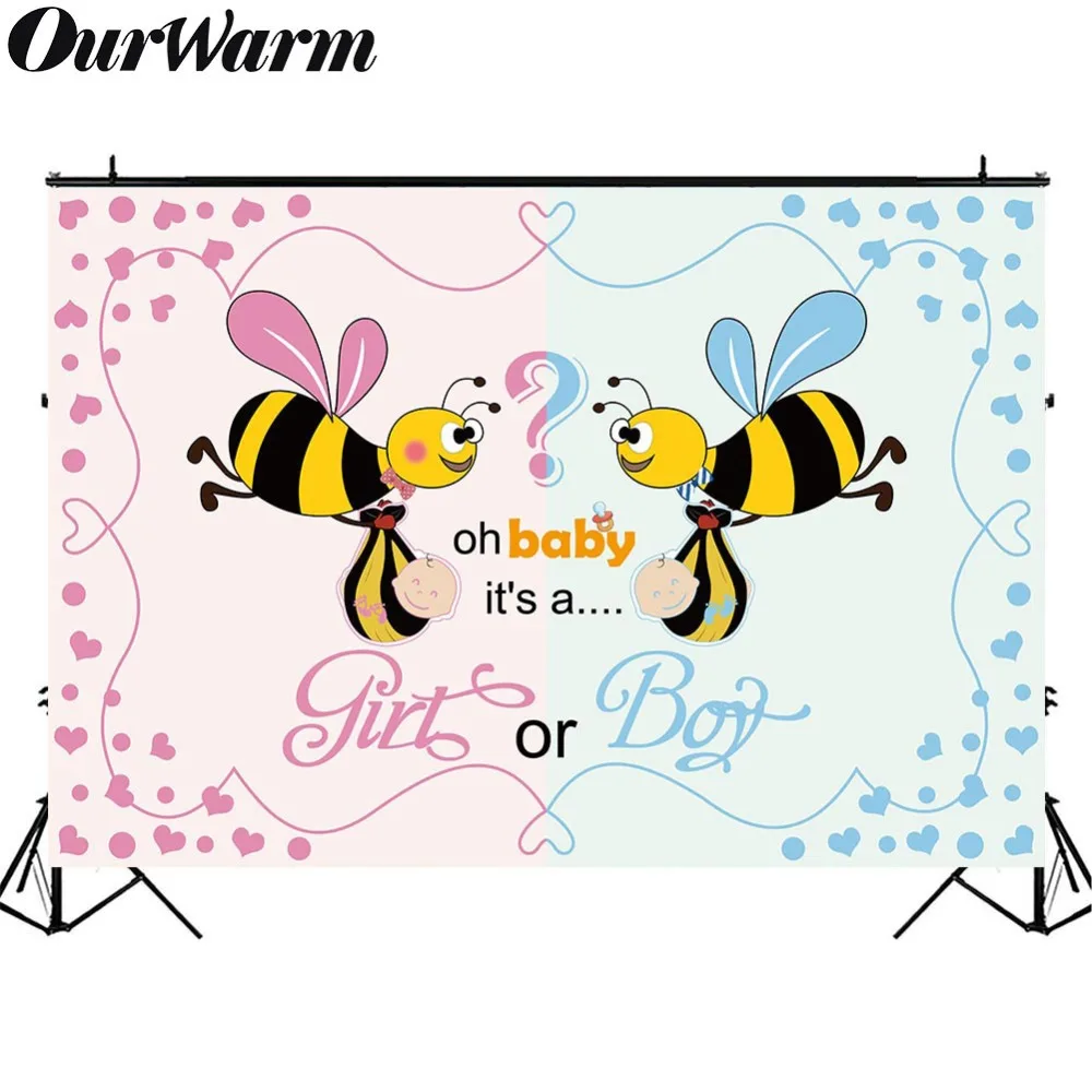 OurWarm пол раскрывает вечерние украшения милый Пчела Baby Shower мальчик или девочка фон десертный стол фото плакат 7x5ft