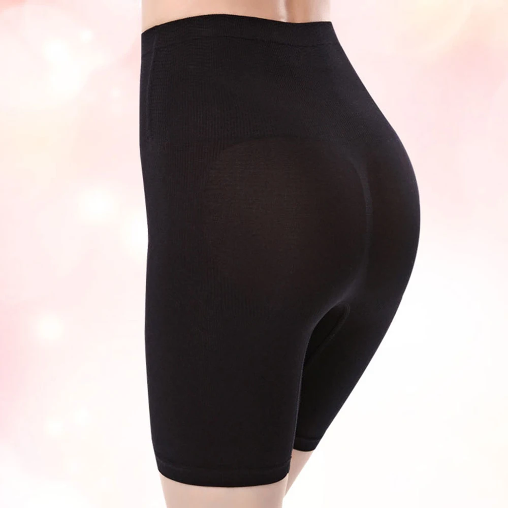 Women Abdominal High Waist Flat Angle Safety Shorts Slim Female Solid Summer Soft Seamless Nylon Underpanties Thin Underwear