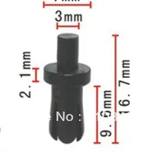 Влезает в 5 мм отверстия машины пластиковые зажимы крепежа дверная ручка к дверному оборудованию крепления для 21017405