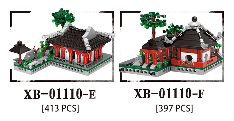 Создатель Китайский классический Сучжоу Сад дизайн moc строительный блок 6в1 мини уличный вид дом павильон мост Кирпичи Модель игрушки