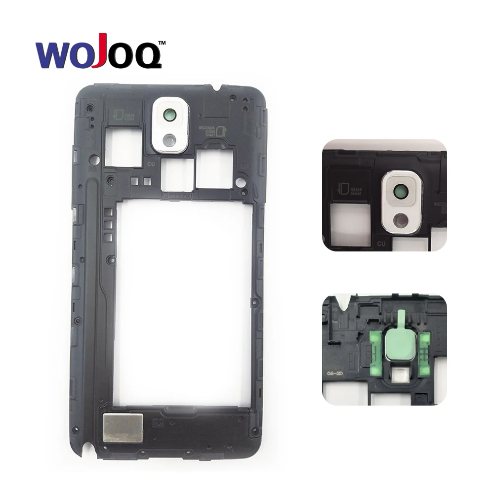 

Original Rear Housing For Samsung Note 3 N900 N9005 N9002 Back Middle Frame With Camera cover Panel Lens Replacement